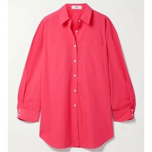 Frankie Shop worn once XS/S 100% Organic Cotton Button Down Bright Pink